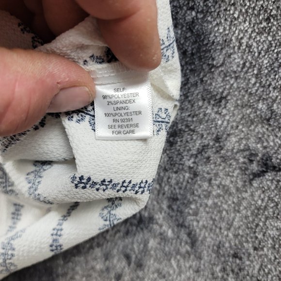 NEW! Rad. clothing v-neck sleeveless romper dress ivory/midnight Size Medium - Picture 3 of 10